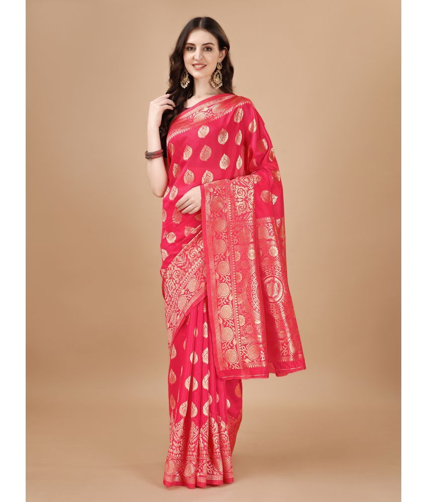     			LEELAVATI Banarasi Silk Embellished Saree With Blouse Piece - Red ( Pack of 1 )