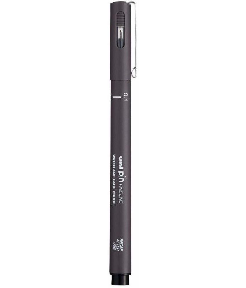     			uni-ball PIN-200 0.1 mm Fineliner Drawing Pen, Dark Grey Ink, Pack of 3