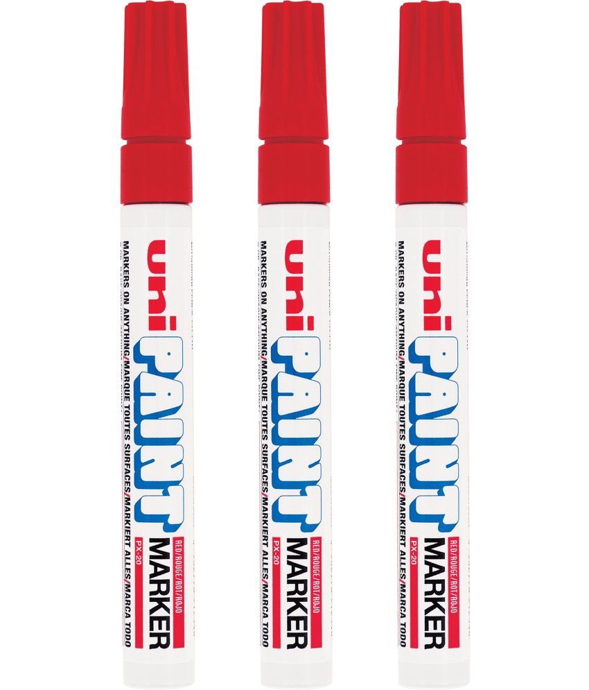     			uni-ball PX20 Paint Markers (Red Ink, Pack of 3)