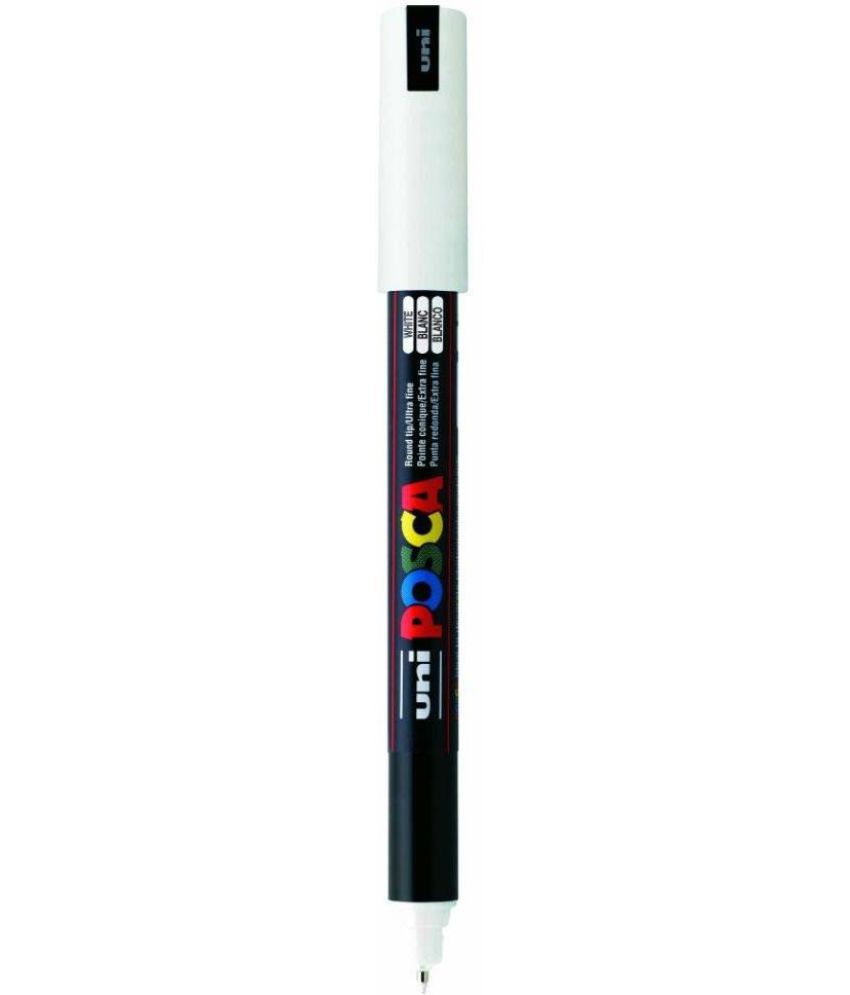     			uni-ball Posca PC-1MR 0.7 mm Extra-Fine Tip Markers, White Ink, Pack of 3