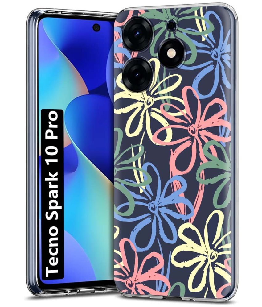     			Fashionury Multicolor Printed Back Cover Silicon Compatible For Tecno Spark 10 Pro ( Pack of 1 )