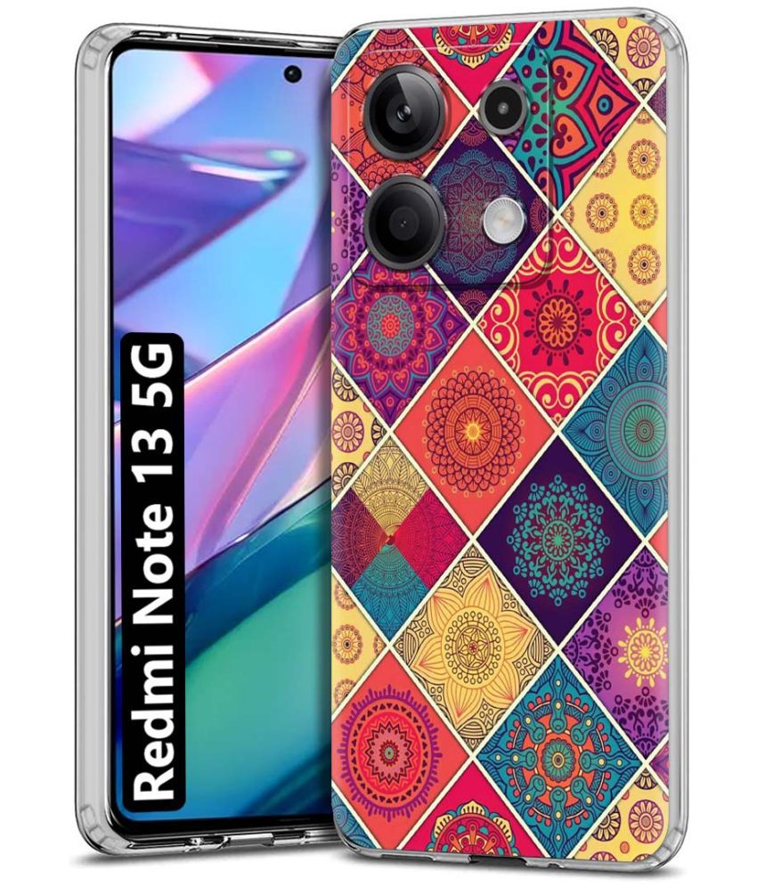     			Fashionury Multicolor Printed Back Cover Silicon Compatible For Redmi Note 13 5G ( Pack of 1 )