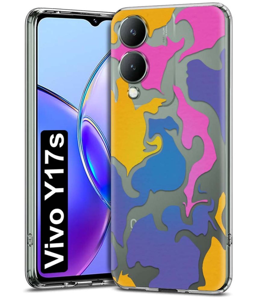     			Fashionury Multicolor Printed Back Cover Silicon Compatible For Vivo Y17s 4G ( Pack of 1 )