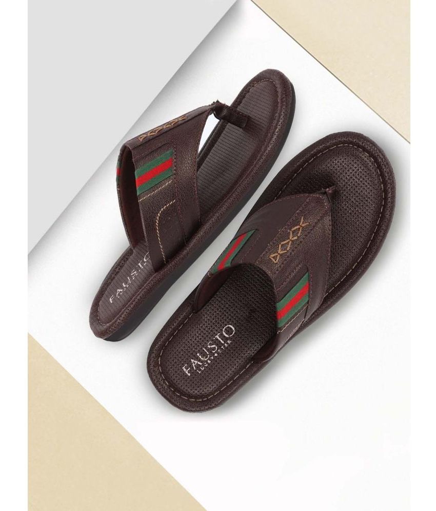     			Fausto Brown Men's Daily Slipper