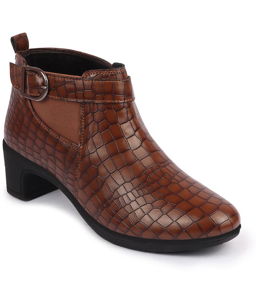     			Fausto Brown Women's Ankle Length Boots