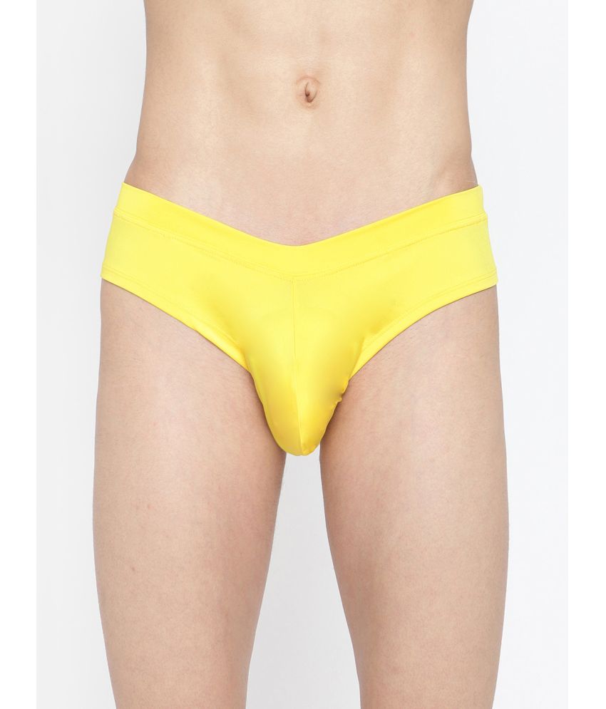     			La Intimo Yellow Polyester Men's Briefs ( Pack of 1 )