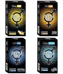 NottyBoy Extra Dotted Slim Lubricated and Banana Flavoured Condom - 40 Count