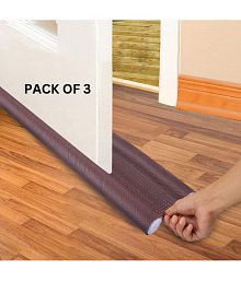 THRIFTKART - Door Guard (39 Inches, Pack of 3)  Filler for Door Bottom Seal Strip - Sound-Proof, Reduce , Energy Saving Door Stopper for Reduce Door Dust, Insects Protector (Brown)