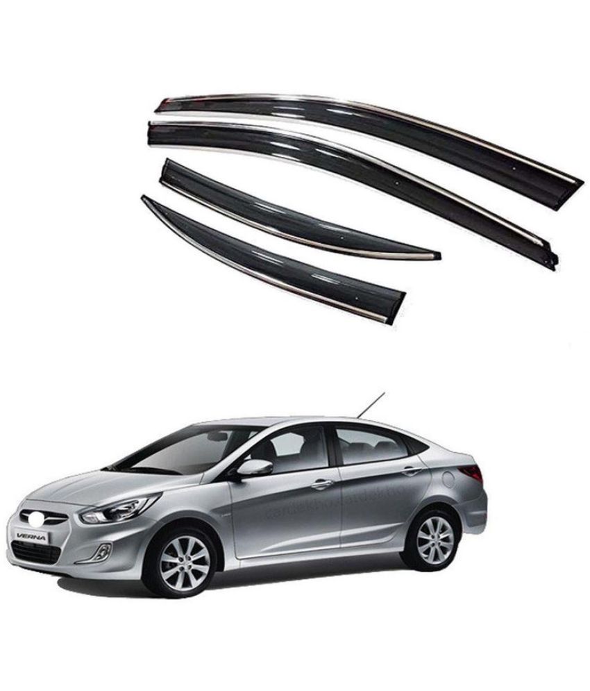     			Auto E-Shopping Wind Deflectors Black Set of 4