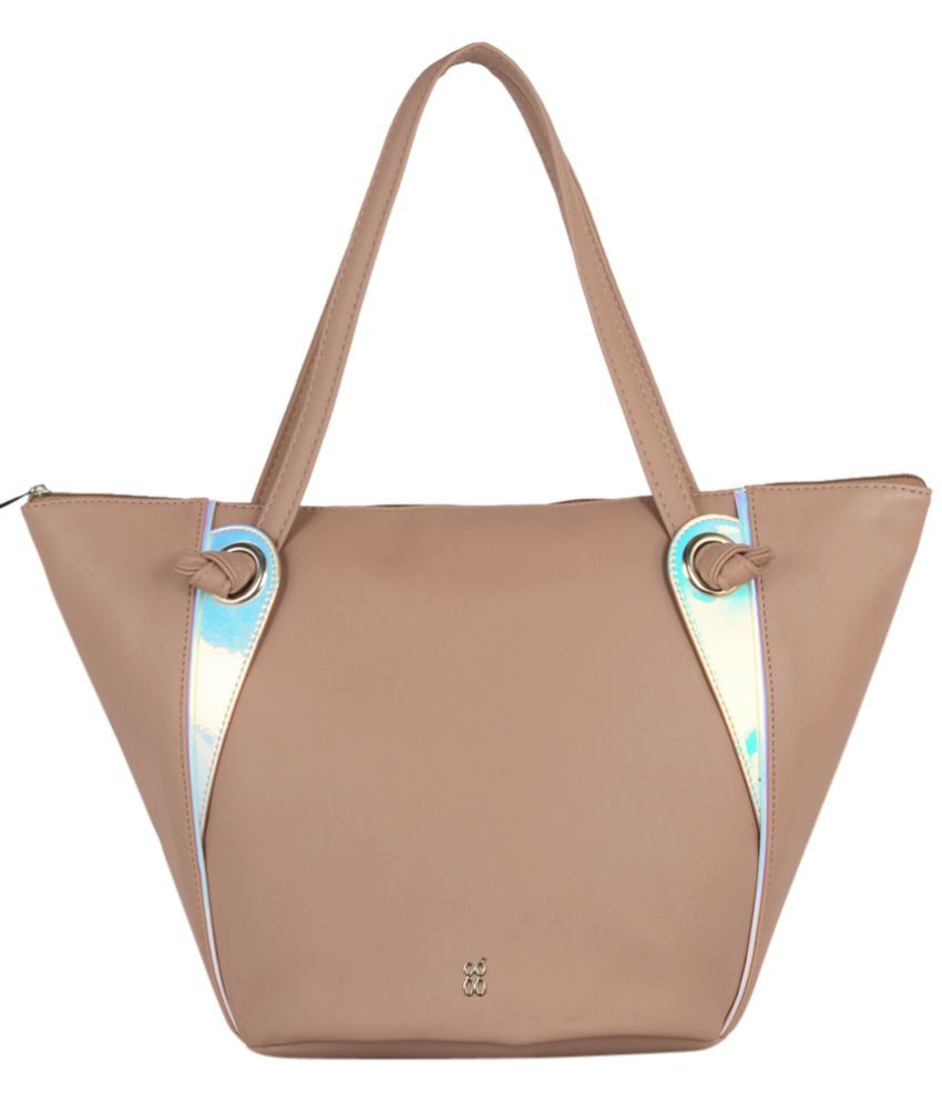     			Baggit Pink Faux Leather Tote Bag