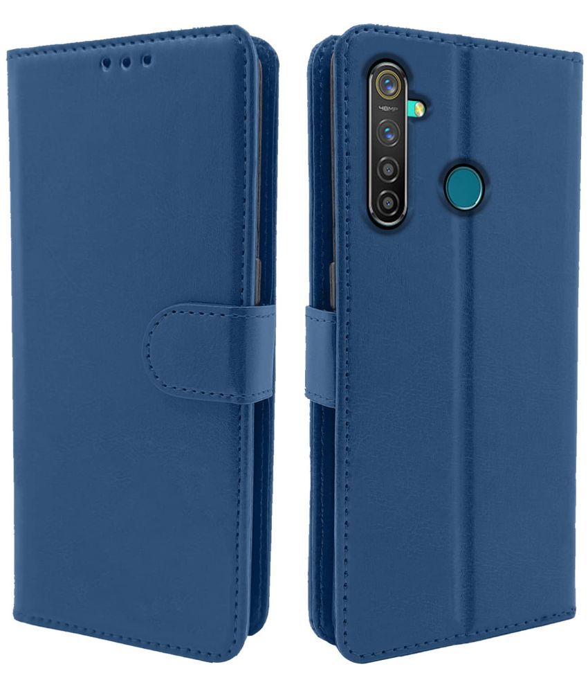     			Balkans Blue Flip Cover Artificial Leather Compatible For Realme 5i ( Pack of 1 )
