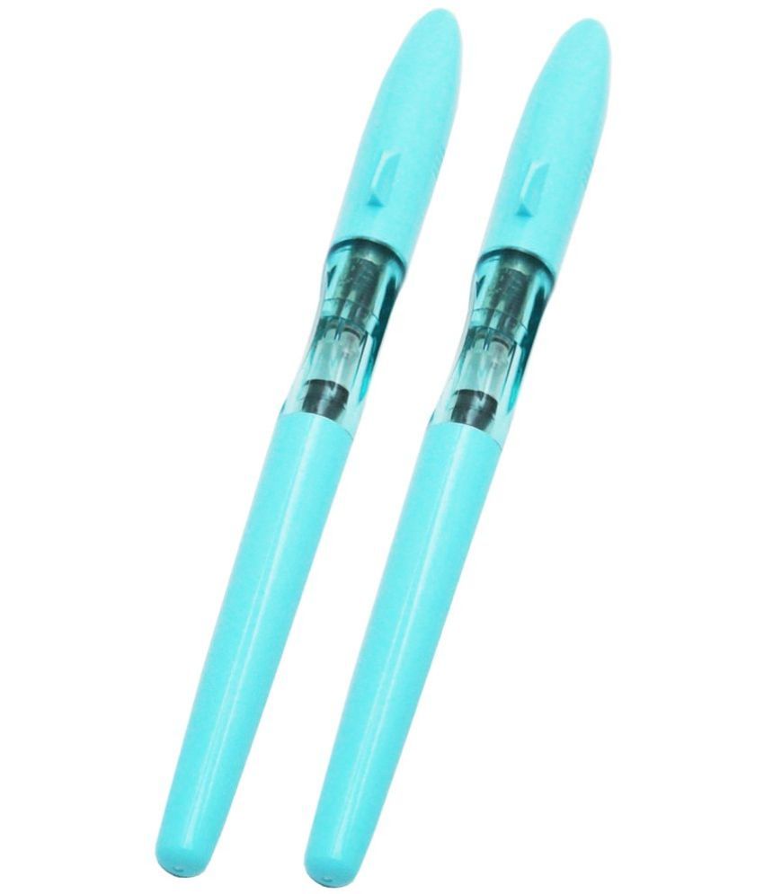     			Dikawen Blue Fine Line Fountain Pen ( Pack of 2 )