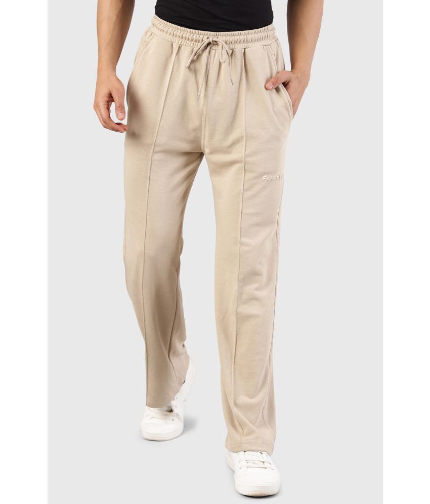     			Fuaark Beige Cotton Blend Men's Sports Trackpants ( Pack of 1 )