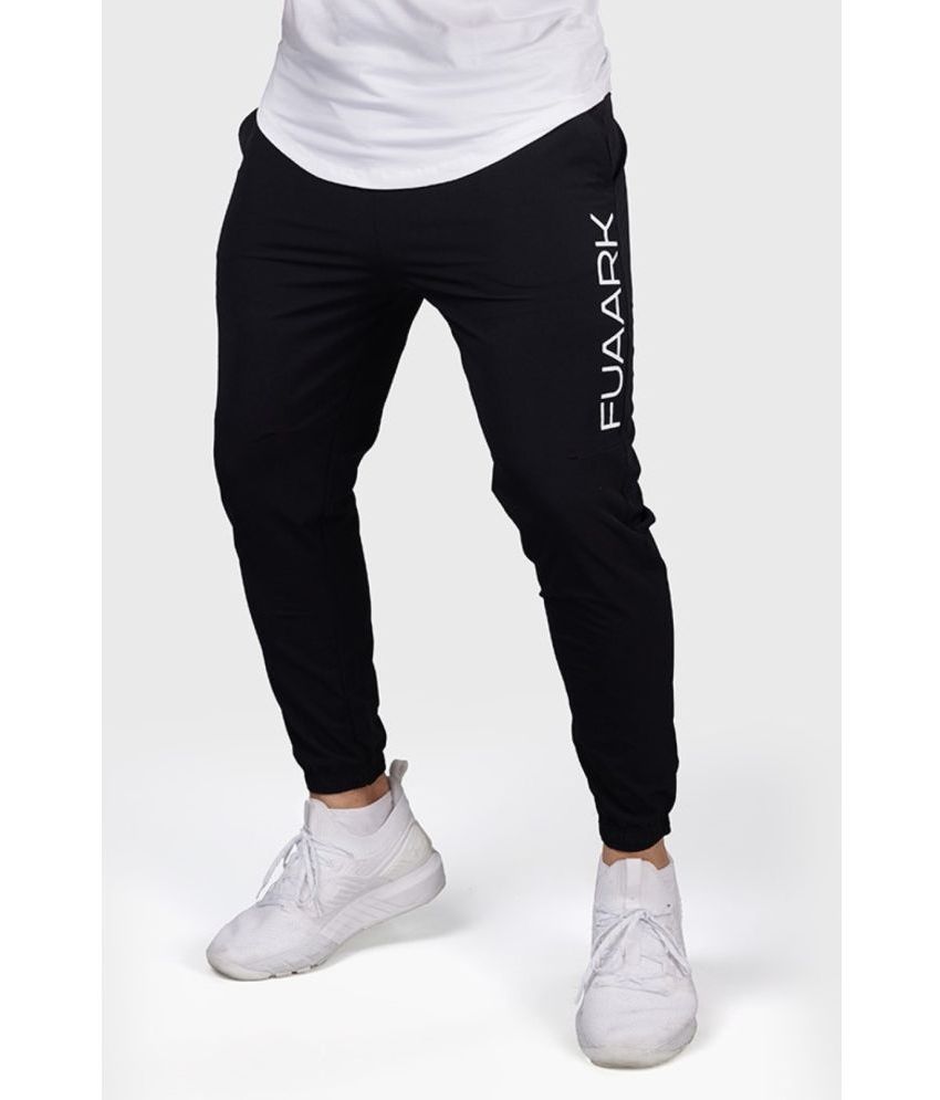     			Fuaark Black Nylon Men's Sports Joggers ( Pack of 1 )