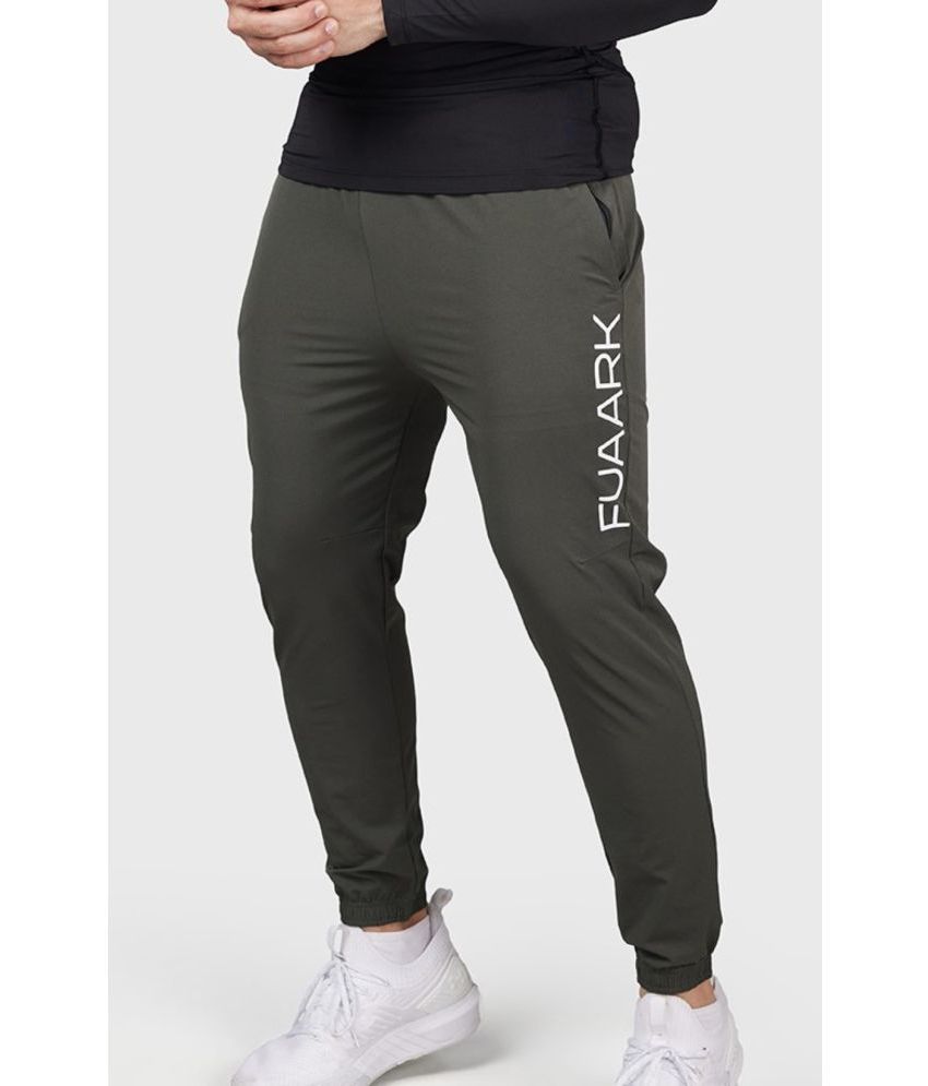     			Fuaark Olive Nylon Men's Sports Joggers ( Pack of 1 )