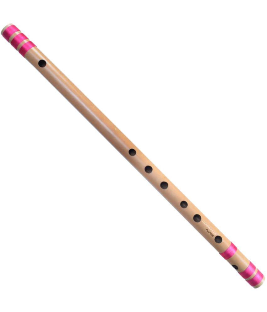     			HARIPRASAD Flutes New Edition for Beginners C Scale Right Handed Assam Bamboo Bansuri Musical Instrument 19 inch Approx. (Pink)