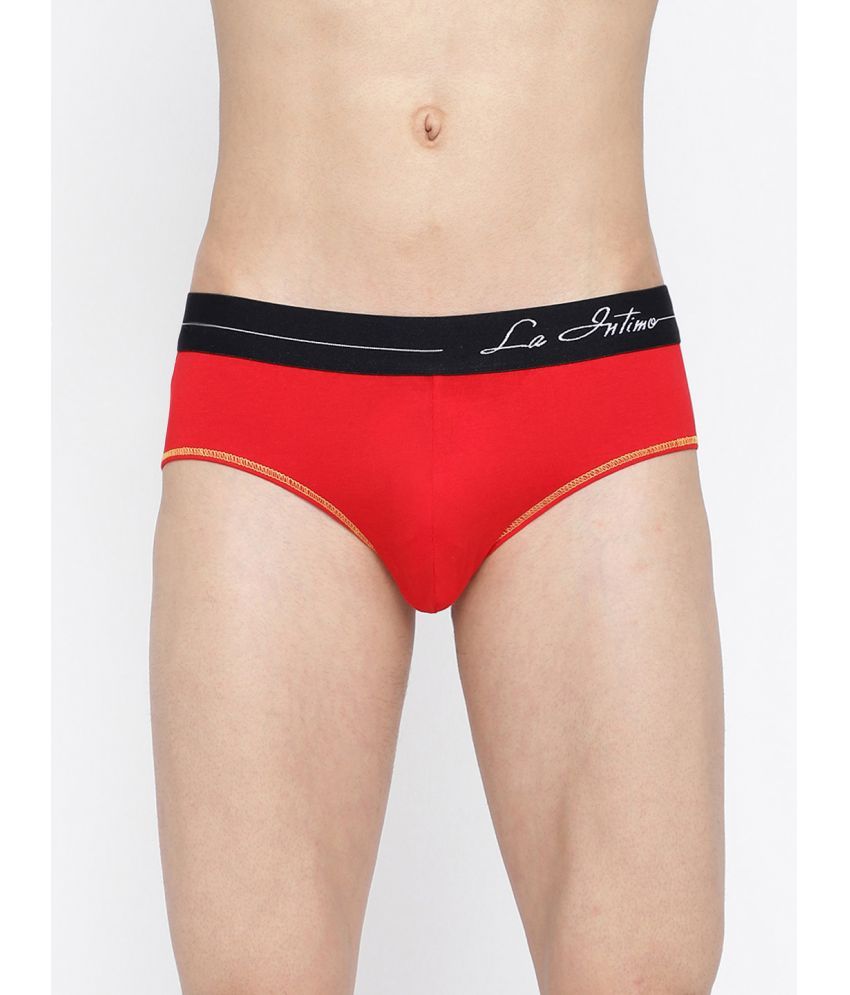     			La Intimo Cotton Men's Briefs ( Red )