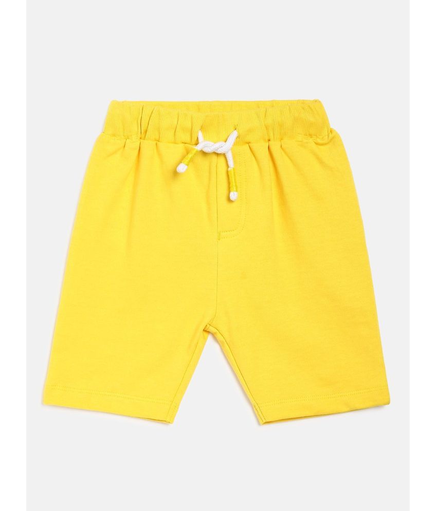     			MINI KLUB - Yellow Cotton Boys Shorts ( Pack of 1 )