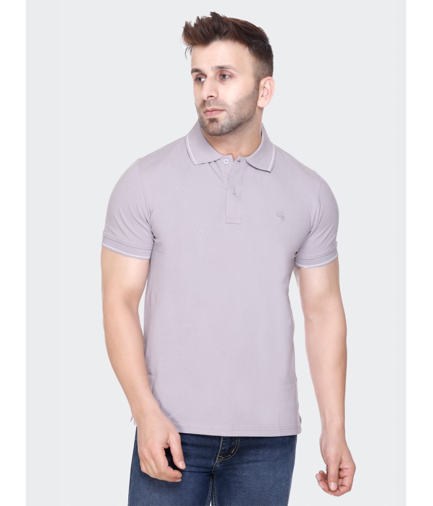     			Trooika Cotton Regular Fit Solid Half Sleeves Men's Polo T Shirt - Lavender ( Pack of 1 )