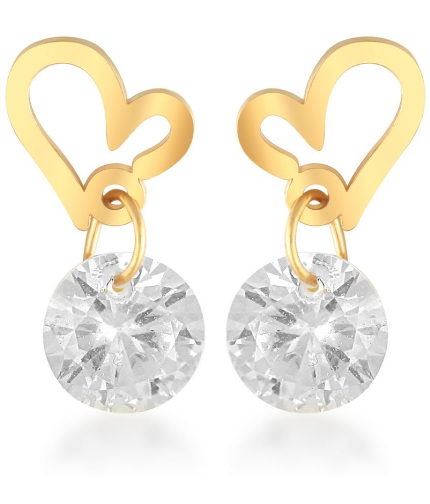     			VIVASTRI Golden Drop Earrings ( Pack of 1 )