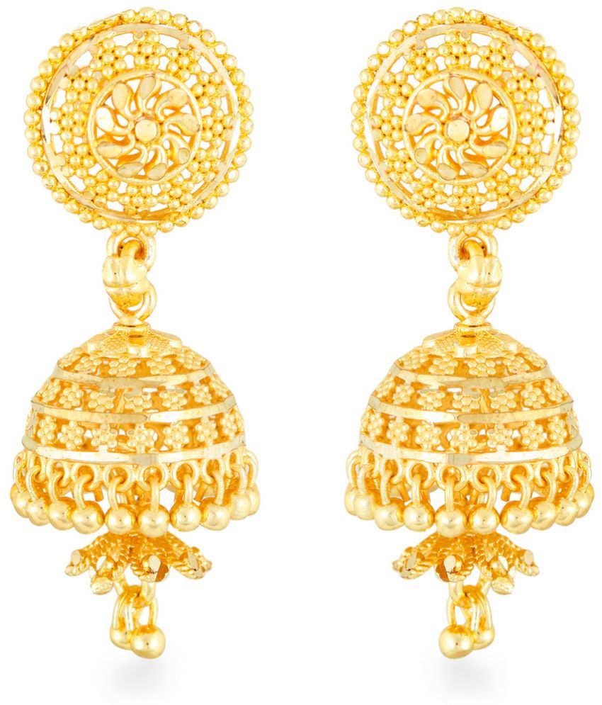     			VIVASTRI Golden Jhumki Earrings ( Pack of 1 )