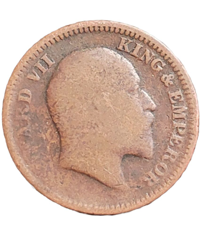     			Very Rare 1/2 Pice 1906 Edward VII British India Coin
