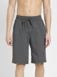 Jockey 9426 Men's Super Combed Cotton Rich Regular Fit Solid Shorts-Charcoal Melange & Shanghai Red