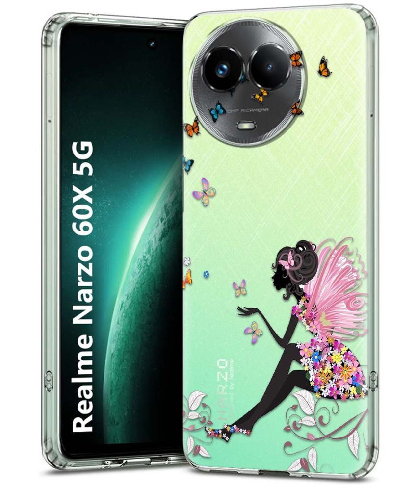     			Fashionury Multicolor Printed Back Cover Silicon Compatible For Realme Narzo 60x 5G ( Pack of 1 )