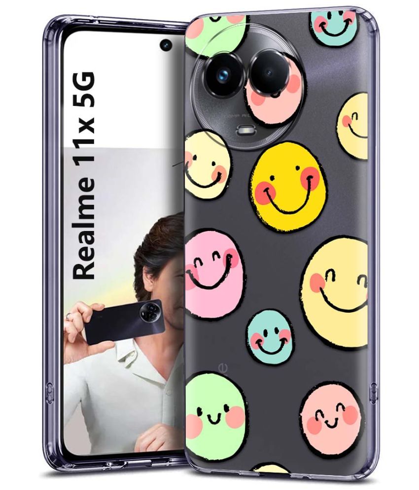     			Fashionury Multicolor Printed Back Cover Silicon Compatible For Realme 11X 5G ( Pack of 1 )