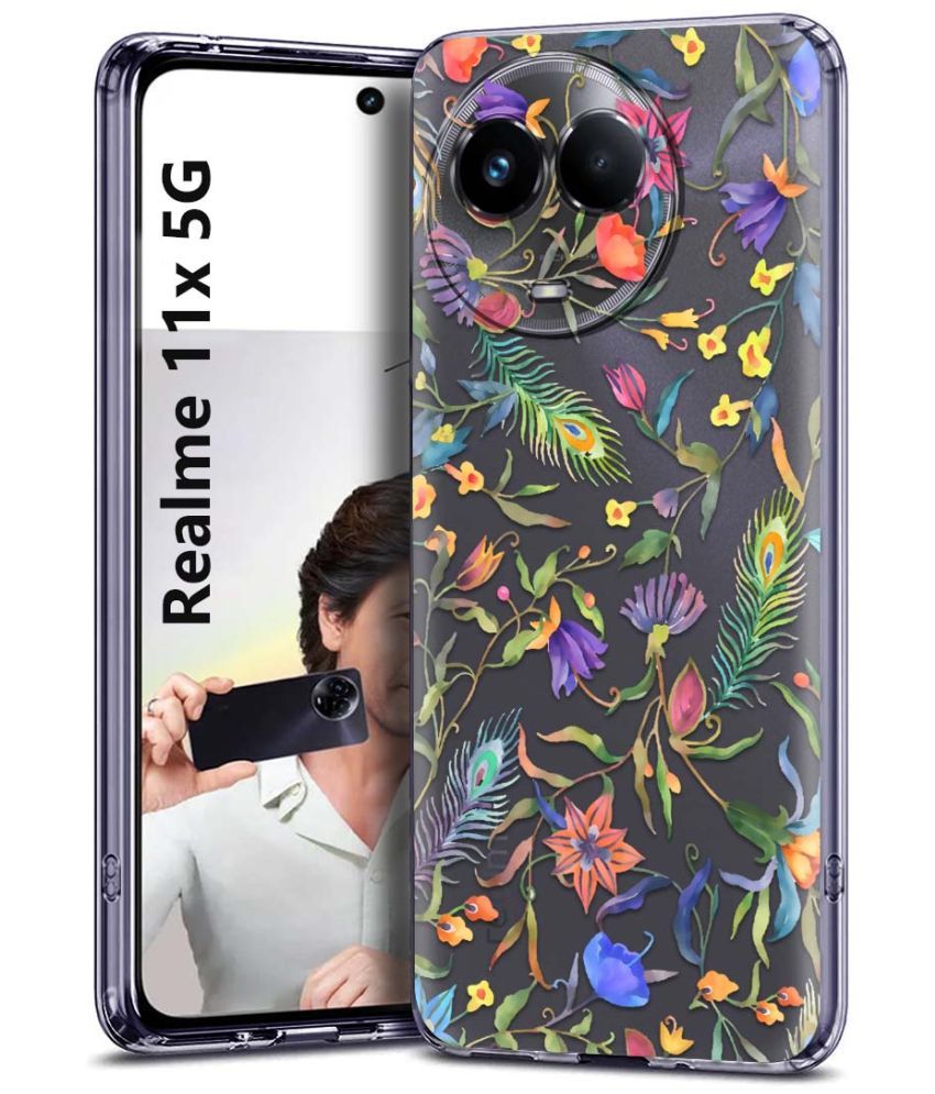     			Fashionury Multicolor Printed Back Cover Silicon Compatible For Realme 11X 5G ( Pack of 1 )