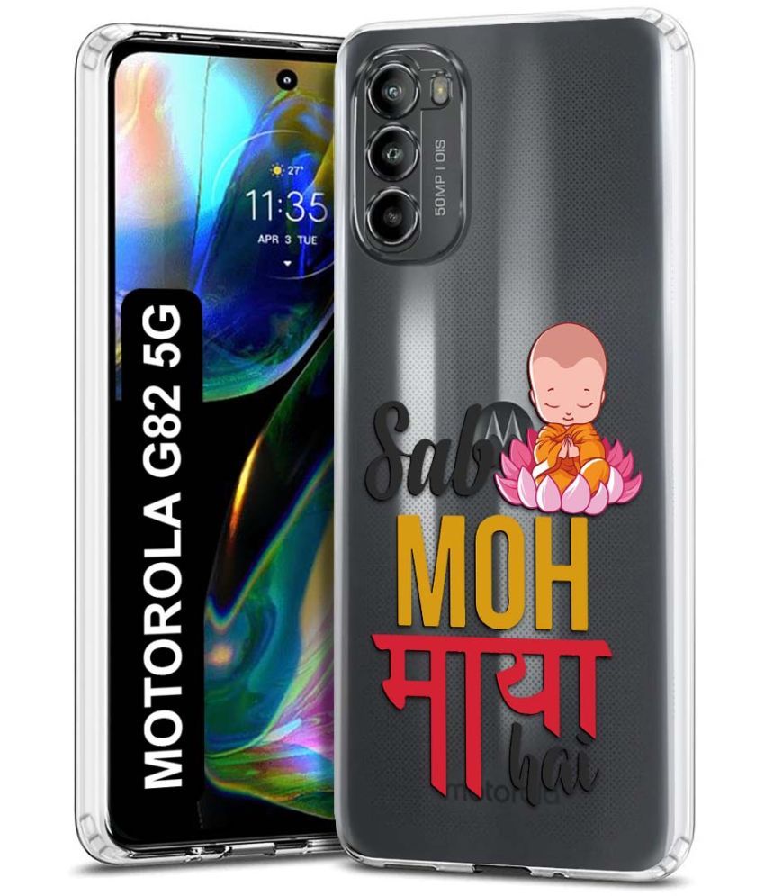     			Fashionury Multicolor Printed Back Cover Silicon Compatible For Motorola Moto G82 5G ( Pack of 1 )