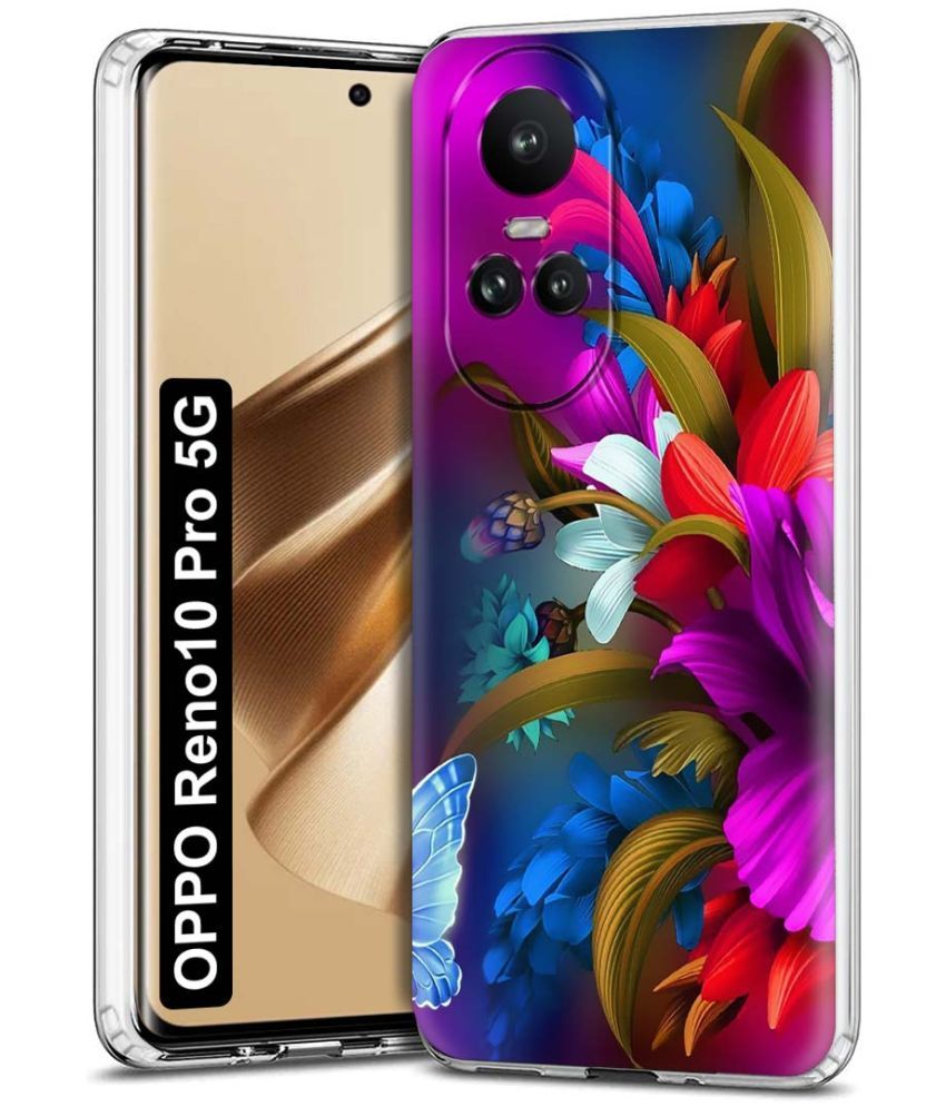     			Fashionury Multicolor Printed Back Cover Silicon Compatible For Oppo Reno 10 Pro ( Pack of 1 )