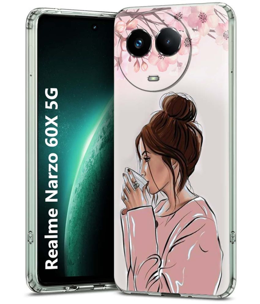     			Fashionury Multicolor Printed Back Cover Silicon Compatible For Realme Narzo 60x 5G ( Pack of 1 )