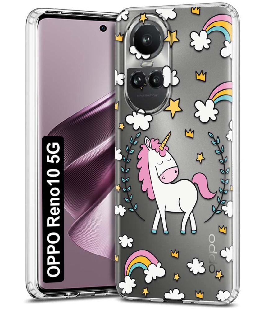     			Fashionury Multicolor Printed Back Cover Silicon Compatible For Oppo Reno 10 5G ( Pack of 1 )