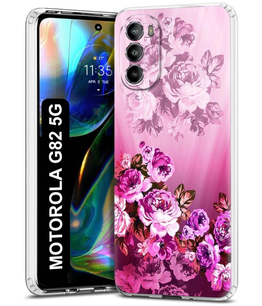     			Fashionury Multicolor Printed Back Cover Silicon Compatible For Motorola Moto G82 5G ( Pack of 1 )