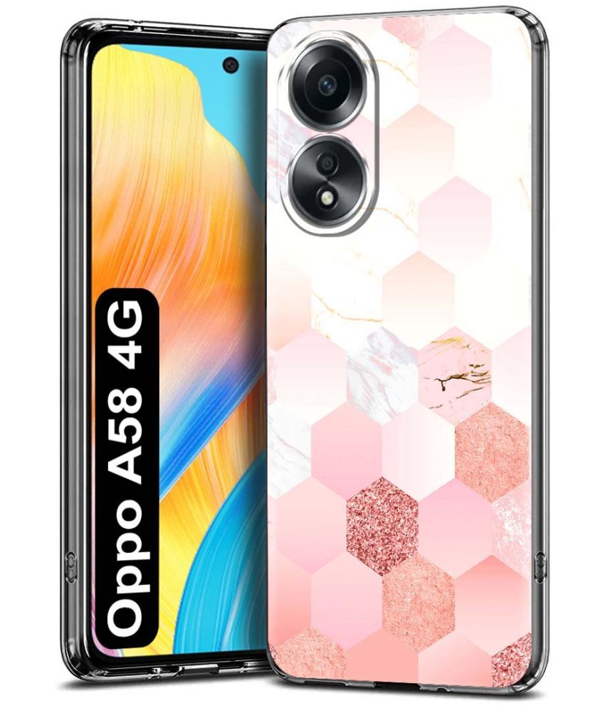     			Fashionury Multicolor Printed Back Cover Silicon Compatible For Oppo A58 4G ( Pack of 1 )