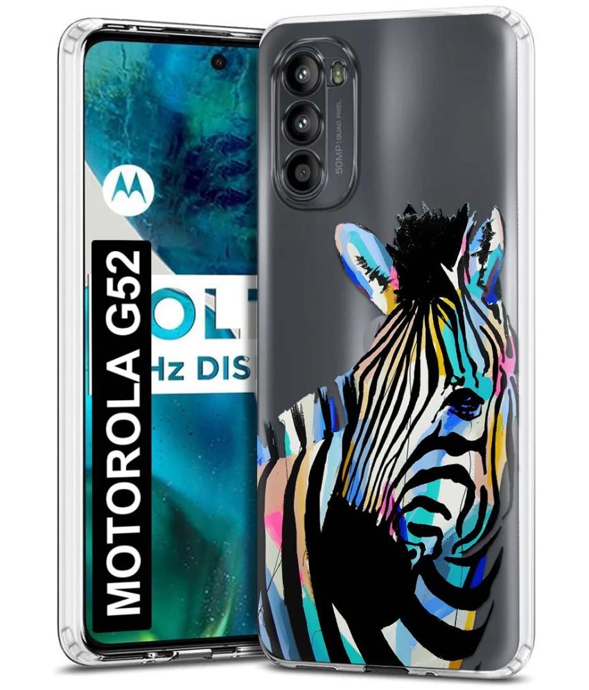     			Fashionury Multicolor Printed Back Cover Silicon Compatible For MOTOROLA g52 ( Pack of 1 )