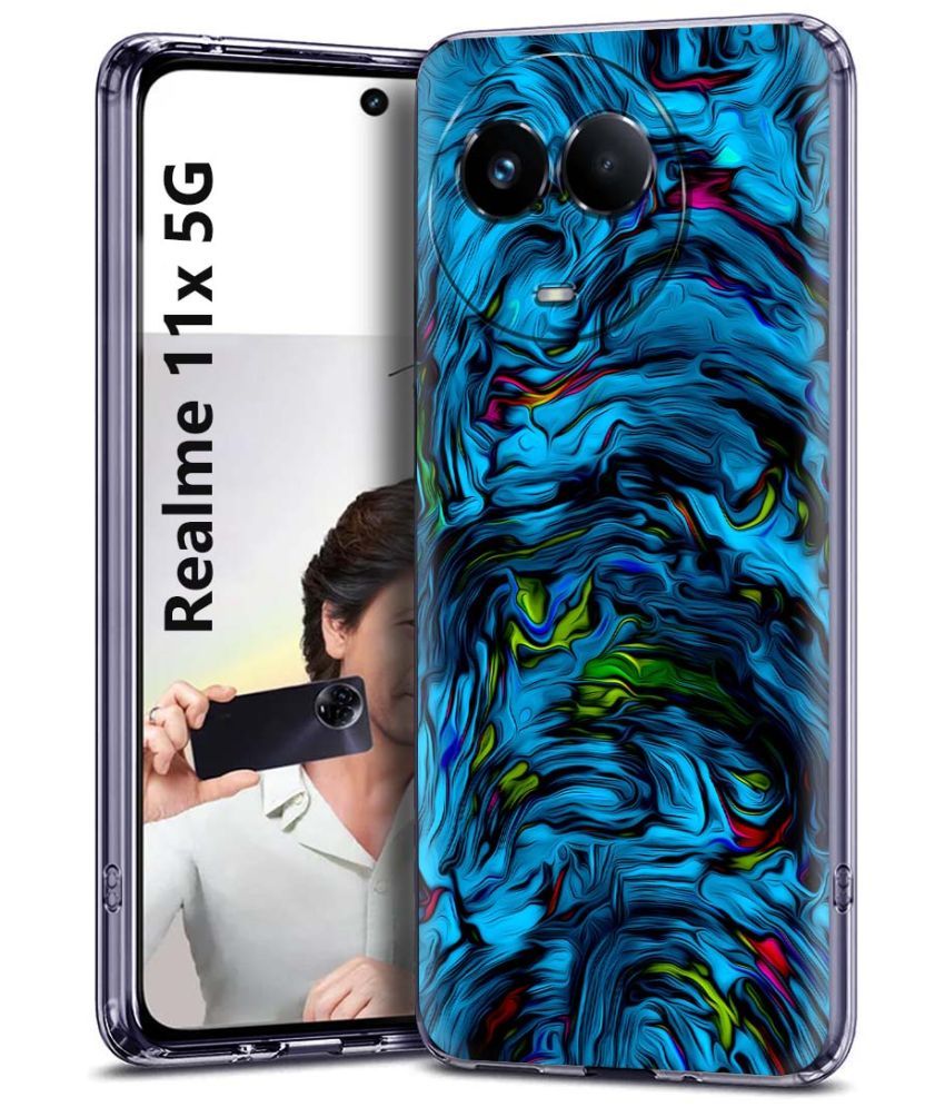     			Fashionury Multicolor Printed Back Cover Silicon Compatible For Realme 11X 5G ( Pack of 1 )