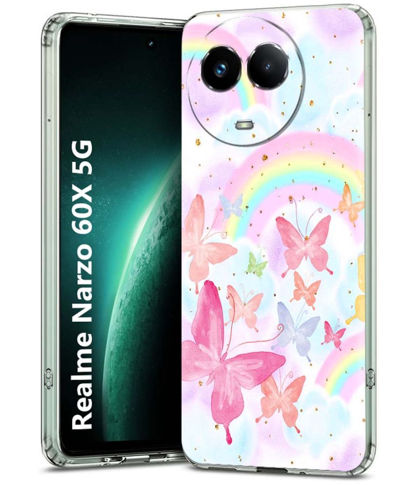     			Fashionury Multicolor Printed Back Cover Silicon Compatible For Realme Narzo 60x 5G ( Pack of 1 )