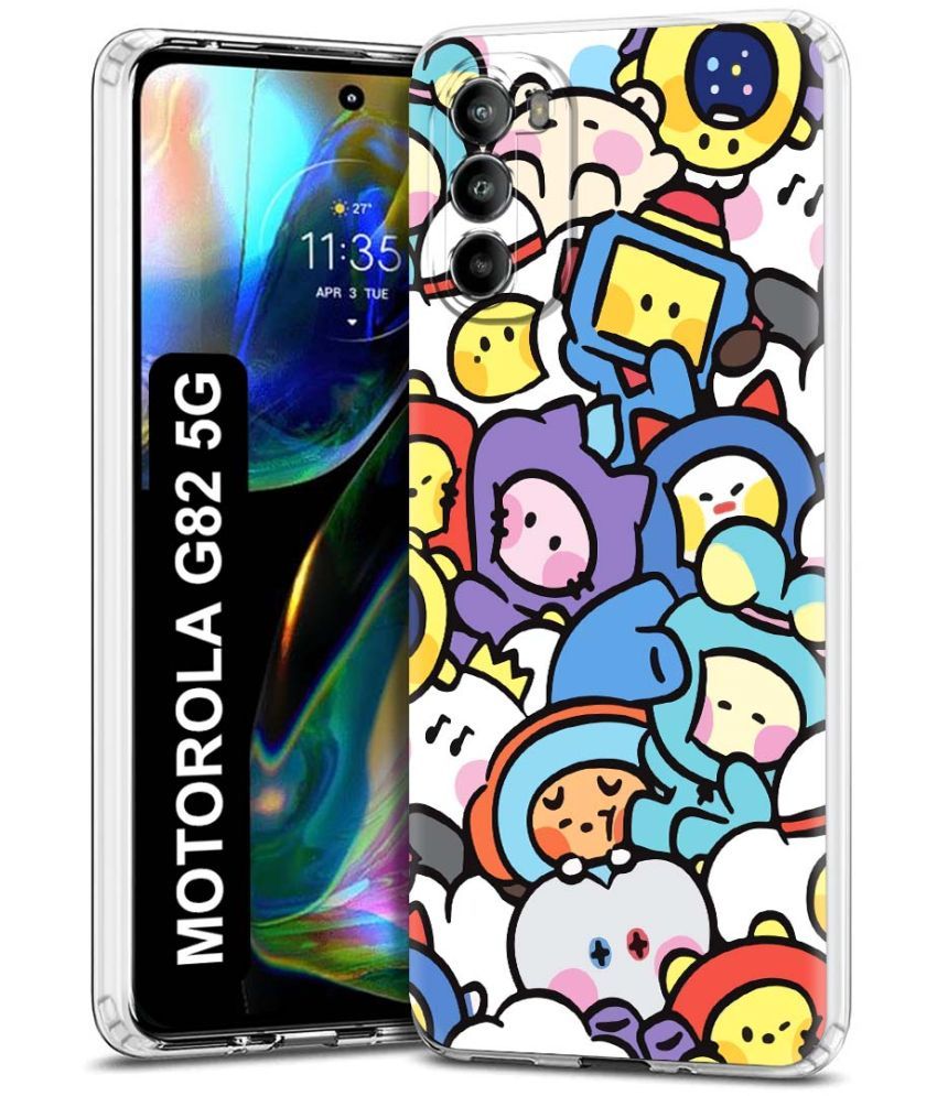     			Fashionury Multicolor Printed Back Cover Silicon Compatible For Motorola Moto G82 5G ( Pack of 1 )