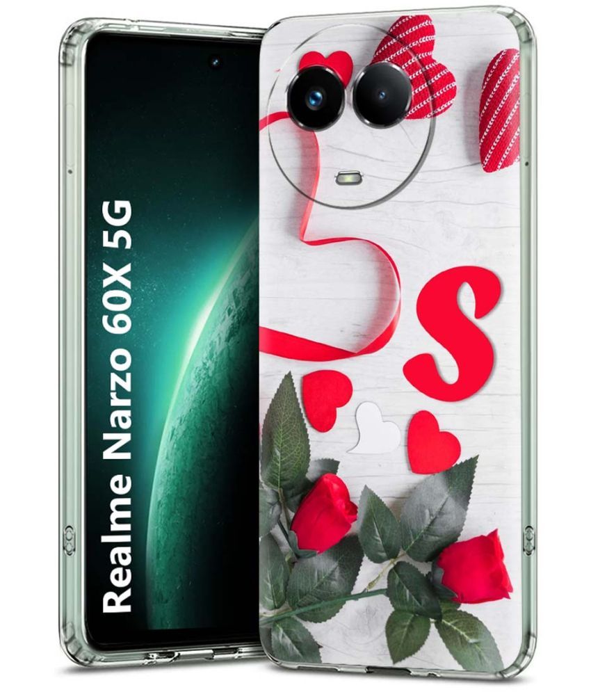     			Fashionury Multicolor Printed Back Cover Silicon Compatible For Realme Narzo 60x 5G ( Pack of 1 )