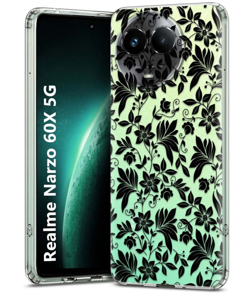     			Fashionury Multicolor Printed Back Cover Silicon Compatible For Realme Narzo 60x 5G ( Pack of 1 )