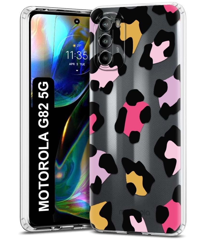     			Fashionury Multicolor Printed Back Cover Silicon Compatible For Motorola Moto G82 5G ( Pack of 1 )