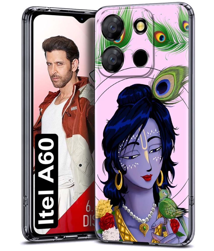     			Fashionury Multicolor Printed Back Cover Silicon Compatible For iTel A60 ( Pack of 1 )