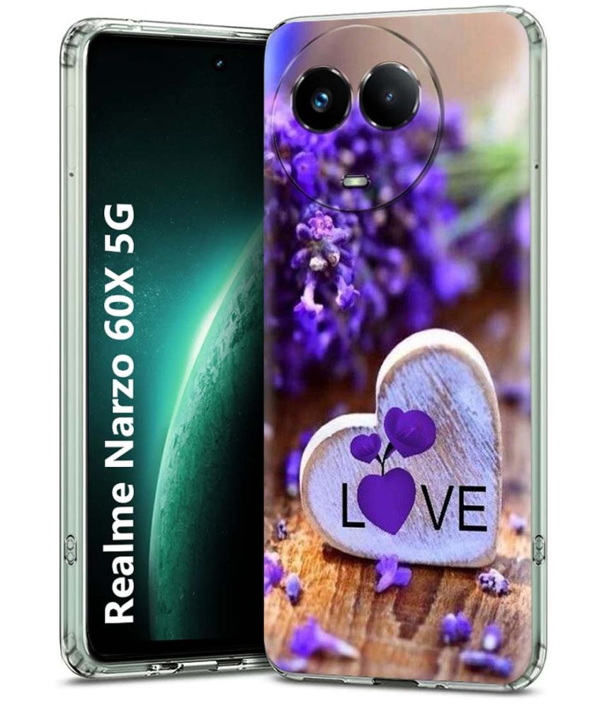     			Fashionury Multicolor Printed Back Cover Silicon Compatible For Realme Narzo 60x 5G ( Pack of 1 )