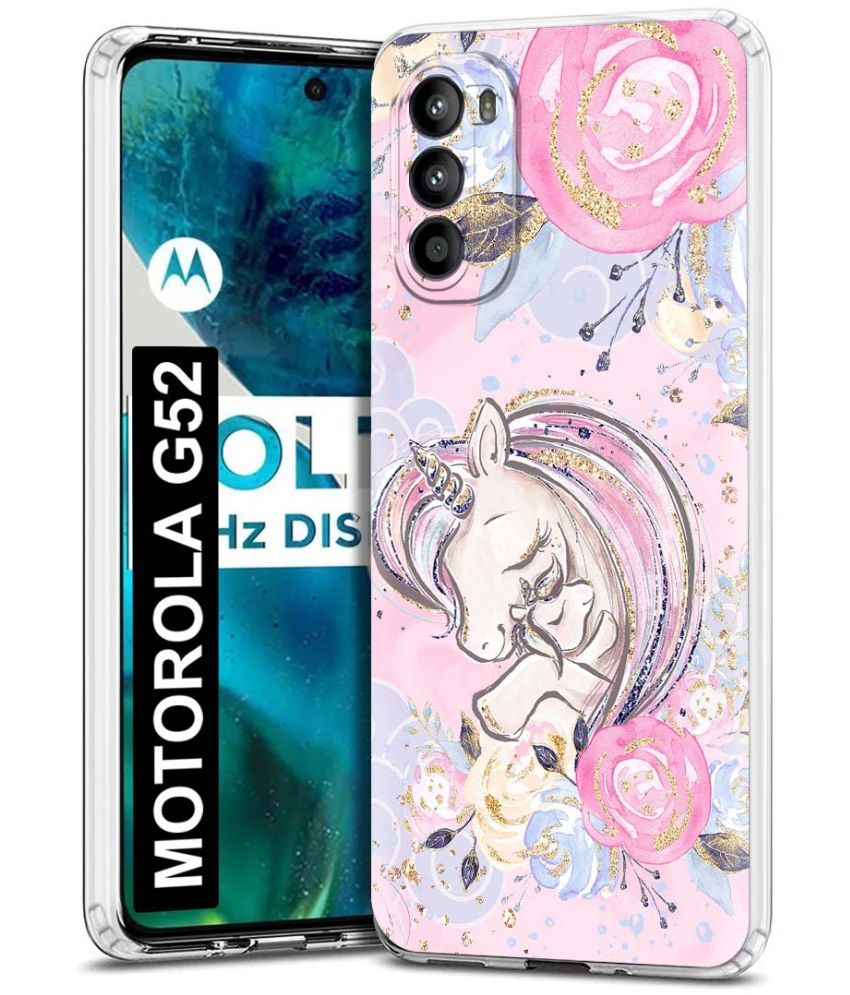     			Fashionury Multicolor Printed Back Cover Silicon Compatible For MOTOROLA g52 ( Pack of 1 )