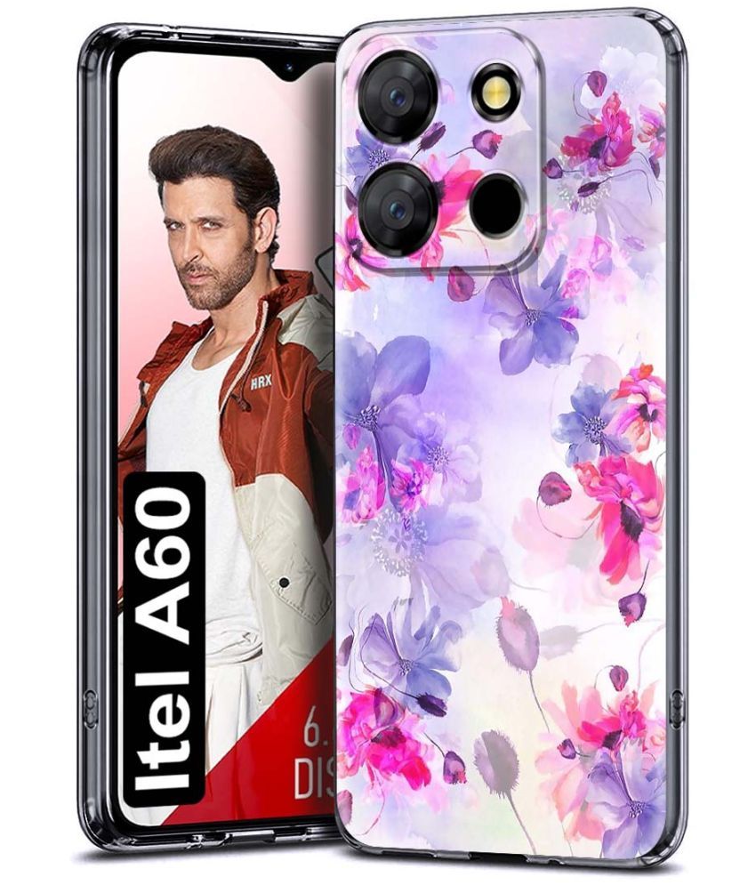     			Fashionury Multicolor Printed Back Cover Silicon Compatible For iTel A60 ( Pack of 1 )