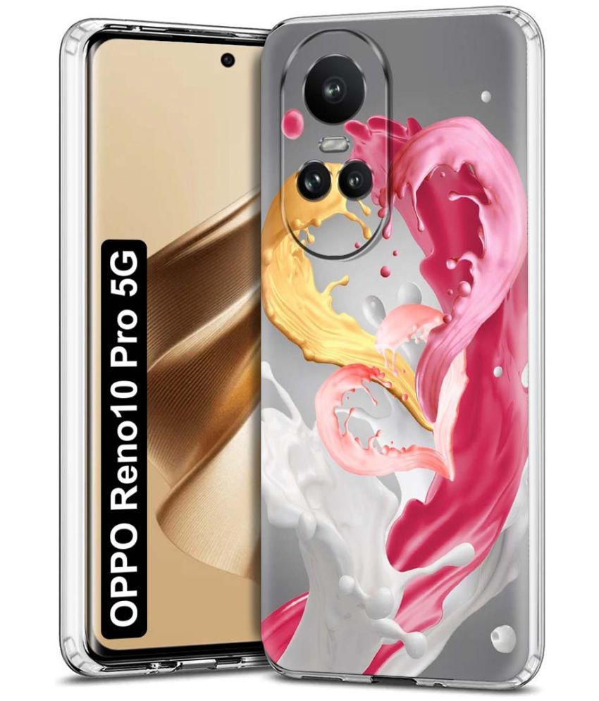     			Fashionury Multicolor Printed Back Cover Silicon Compatible For Oppo Reno 10 Pro ( Pack of 1 )