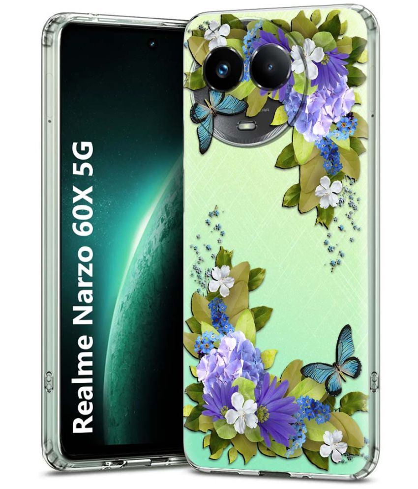     			Fashionury Multicolor Printed Back Cover Silicon Compatible For Realme Narzo 60x 5G ( Pack of 1 )