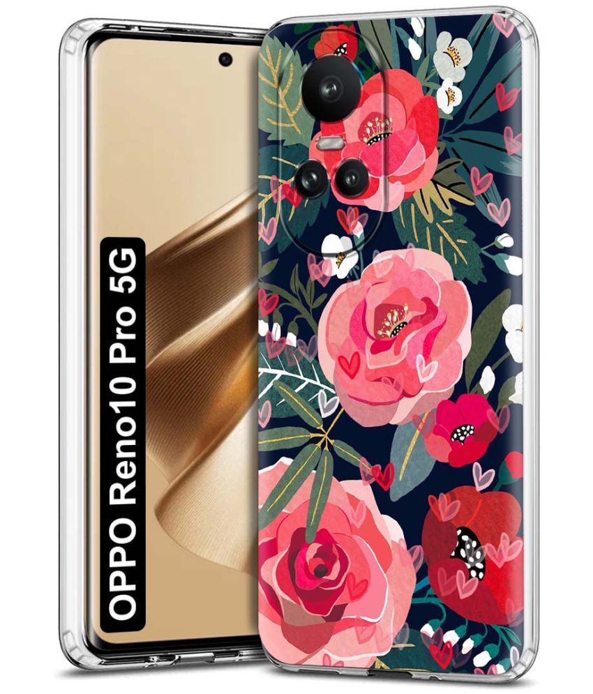     			Fashionury Multicolor Printed Back Cover Silicon Compatible For Oppo Reno 10 Pro ( Pack of 1 )